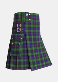 Utility_Rankin_Dalgleish_Tartan_5440_kilt_side_image_with_pleated_design_and_adjustable_buckles_for_men