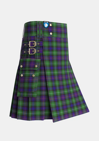 Utility_Rankin_Dalgleish_Tartan_5440_kilt_side_image_with_pleated_design_and_adjustable_buckles_for_men