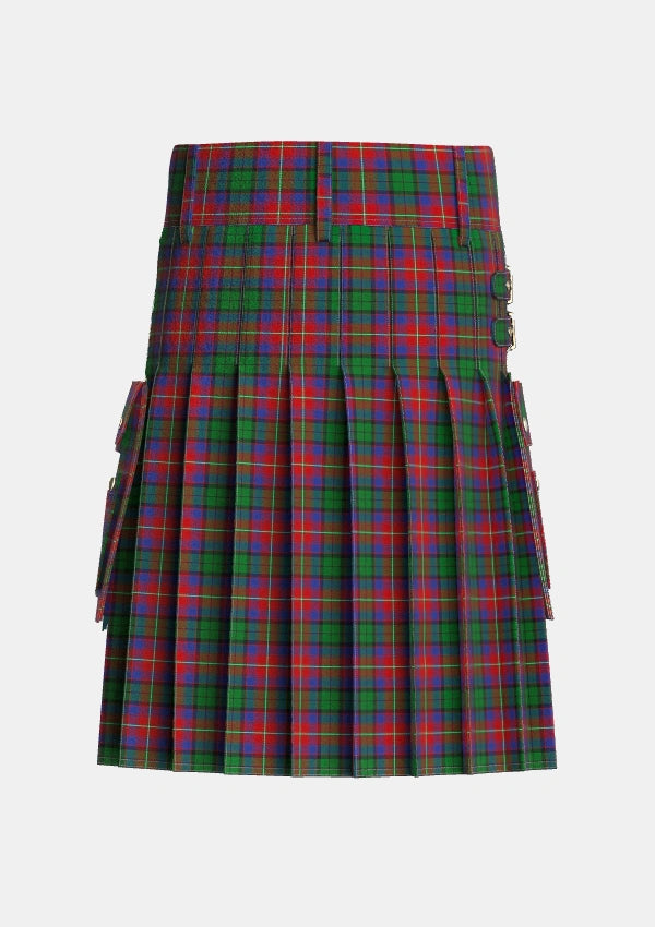 Utility_Rattray_of_Lude_Tartan_1096_kilt_back_image_with_pleated_design_and_adjustable_buckles_for_men
