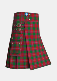 Utility_Rattray_tartan_819_kilt_side_image_with_pleated_design_and_adjustable_buckles_for_men