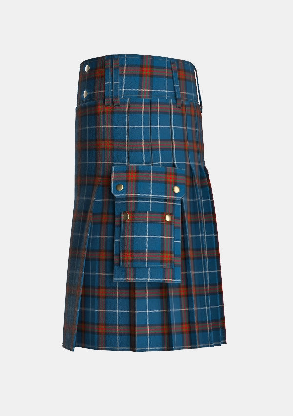 Utility_Reese_Tartan_6915_kilt_left_image_with_pleated_design_and_adjustable_buckles_for_men