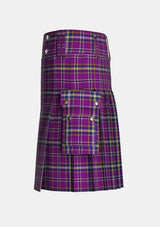 Utility_Regan_Tartan_4020_kilt_left_image_with_pleated_design_and_adjustable_buckles_for_men