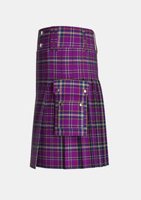 Utility_Regan_Tartan_4020_kilt_left_image_with_pleated_design_and_adjustable_buckles_for_men
