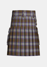 Utility_Renfrew_Tartan_5414_kilt_back_image_with_pleated_design_and_adjustable_buckles_for_men