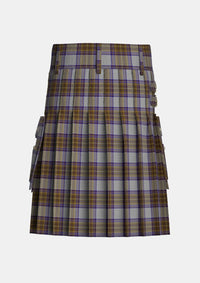 Utility_Renfrew_Tartan_5414_kilt_back_image_with_pleated_design_and_adjustable_buckles_for_men