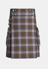 Utility_Renfrew_Tartan_5414_kilt_front_image_with_pleated_design_and_adjustable_buckles_for_men