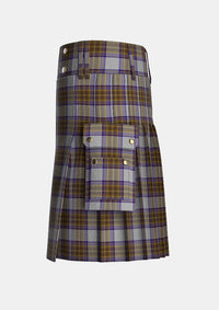Utility_Renfrew_Tartan_5414_kilt_left_image_with_pleated_design_and_adjustable_buckles_for_men