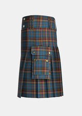 Utility_Renton_Tartan_7192_kilt_left_image_with_pleated_design_and_adjustable_buckles_for_men