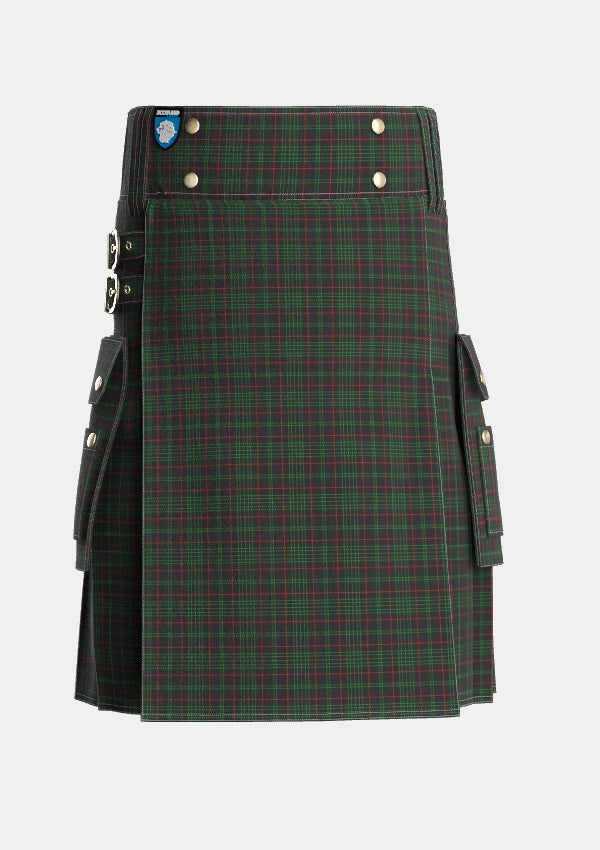 Utility_Renwick_2_Tartan_787_kilt_front_image_with_pleated_design_and_adjustable_buckles_for_men