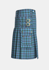 Utility_Richard_Moriarty_Tartan_kilt_right_image_with_pleated_design_and_adjustable_buckles_for_men