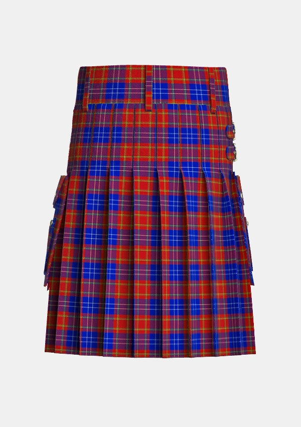 Utility_Richardson_Tartan_5948_kilt_back_image_with_pleated_design_and_adjustable_buckles_for_men
