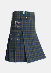 Utility_Riddoch_Tartan_3316_kilt_side_image_with_pleated_design_and_adjustable_buckles_for_men