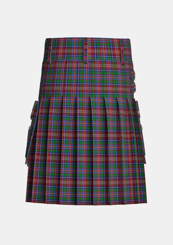 Utility_Ritchie_Tartan_5412_kilt_back_image_with_pleated_design_and_adjustable_buckles_for_men