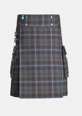 Utility_Rivers_of_Scotland_tartan_kilt_front_image_with_pleated_design_and_adjustable_buckles_for_men