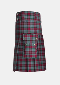 Utility_Rob_Roy_Tartan_7026_kilt_left_image_with_pleated_design_and_adjustable_buckles_for_men