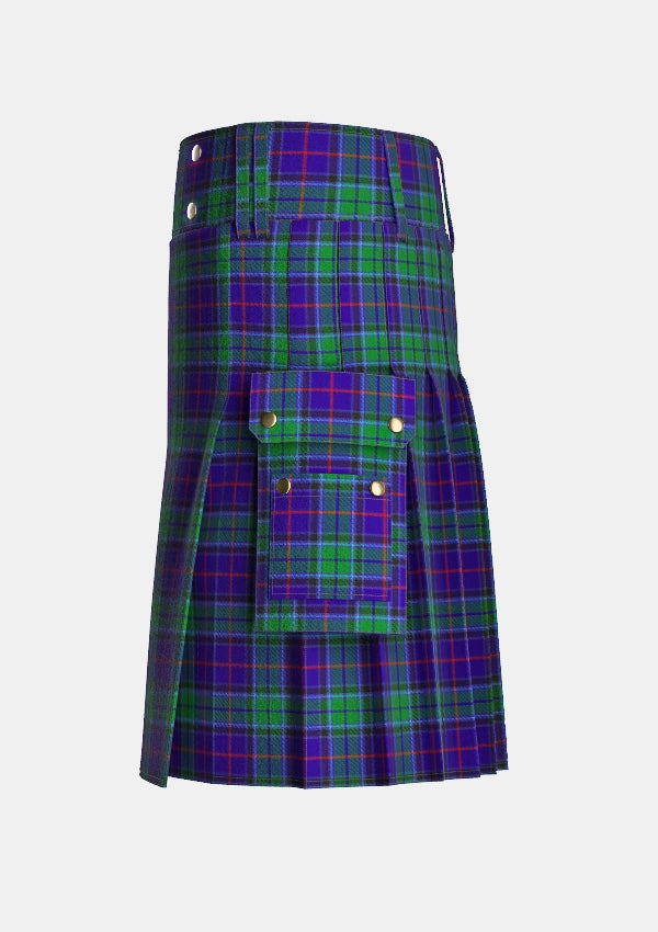 Utility_Robert_Burns_Legacy_tartan_6843_kilt_left_image_with_pleated_design_and_adjustable_buckles_for_men