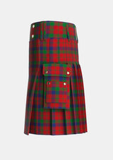 Utility_Robertson_2_Tartan_1501_kilt_left_image_with_pleated_design_and_adjustable_buckles_for_men