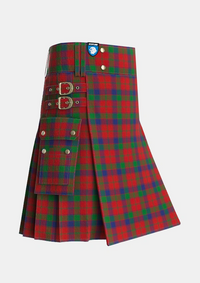 Utility_Robertson_2_Tartan_1501_kilt_side_image_with_pleated_design_and_adjustable_buckles_for_men