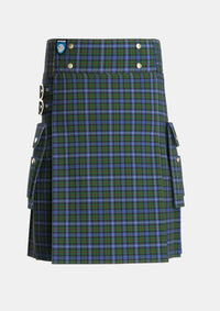 Utility_Robertson_Hunting_2_Tartan_336_kilt_front_image_with_pleated_design_and_adjustable_buckles_for_men
