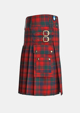 Utility_Robertson_tartan_kilt_right_image_with_pleated_design_and_adjustable_buckles_for_men