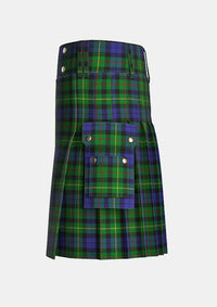 Utility_Rollo_Tartan_1971_kilt_left_image_with_pleated_design_and_adjustable_buckles_for_men