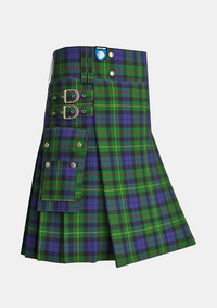 Utility_Rollo_Tartan_1971_kilt_side_image_with_pleated_design_and_adjustable_buckles_for_men