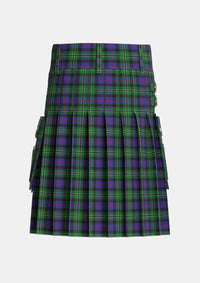 Utility_Rose_Hunting_Tartan_1226_kilt_back_image_with_pleated_design_and_adjustable_buckles_for_men