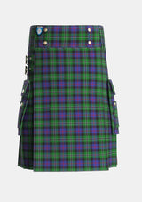 Utility_Rose_Hunting_Tartan_1226_kilt_front_image_with_pleated_design_and_adjustable_buckles_for_men