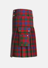 Utility_Ross_2_Tartan_449_kilt_left_image_with_pleated_design_and_adjustable_buckles_for_men