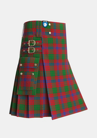 Utility_Ross_6_Tartan_883_kilt_side_image_with_pleated_design_and_adjustable_buckles_for_men