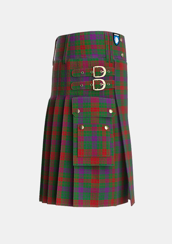 Utility_Ross_Wilsons_Tartan_3560_kilt_right_image_with_pleated_design_and_adjustable_buckles_for_men
