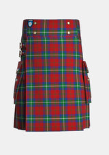 Utility_Ruthven_Tartan_1521_kilt_front_image_with_pleated_design_and_adjustable_buckles_for_men