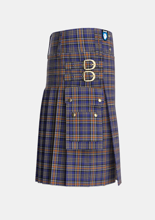 Utility_Ruxton_Dress_Tartan_2380_kilt_right_image_with_pleated_design_and_adjustable_buckles_for_men