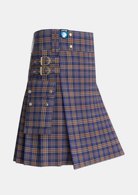 Utility_Ruxton_Dress_Tartan_2380_kilt_side_image_with_pleated_design_and_adjustable_buckles_for_men