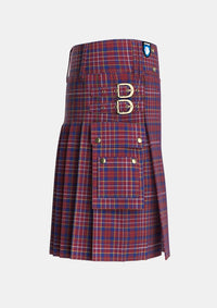 Utility_Ruxton_Hunting_Tartan_2379_kilt_right_image_with_pleated_design_and_adjustable_buckles_for_men