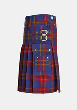 Utility_Salvation_Army_Tartan_kilt_right_image_with_pleated_design_and_adjustable_buckles_for_men