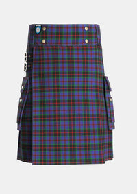 Utility_Sandberg_Tartan_6860_kilt_front_image_with_pleated_design_and_adjustable_buckles_for_men
