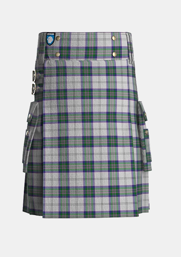 Utility_Scotland_the_Brave_Dress_Tartan_6567_kilt_front_image_with_pleated_design_and_adjustable_buckles_for_men