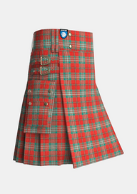 Utility_Scott_Ancient_Tartan_kilt_side_image_with_pleated_design_and_adjustable_buckles_for_men
