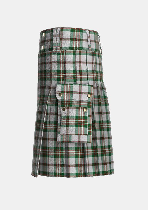 Utility_Scott_Dress_2_Tartan_1007_kilt_left_image_with_pleated_design_and_adjustable_buckles_for_men