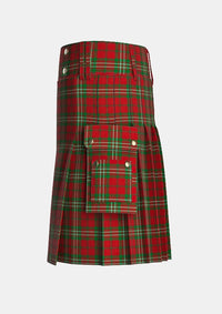 Utility_Scott_Tartan_1005_kilt_left_image_with_pleated_design_and_adjustable_buckles_for_men