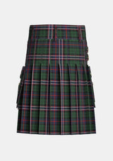 Utility_Scottish_National_Tartan_kilt_back_image_with_pleated_design_and_adjustable_buckles_for_men