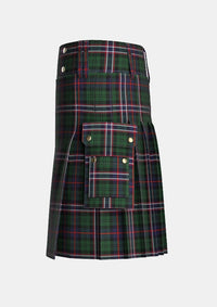 Utility_Scottish_National_Tartan_kilt_left_image_with_pleated_design_and_adjustable_buckles_for_men