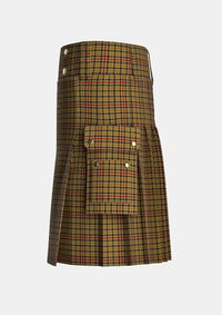 Utility_Seaforth_Estate_Check_Tartan_5344_kilt_left_image_with_pleated_design_and_adjustable_buckles_for_men