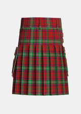 Utility_Seton_Tartan_932_kilt_back_image_with_pleated_design_and_adjustable_buckles_for_men