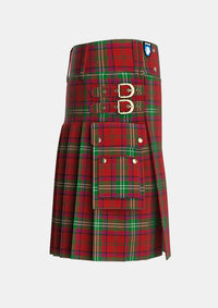 Utility_Seton_Tartan_932_kilt_right_image_with_pleated_design_and_adjustable_buckles_for_men