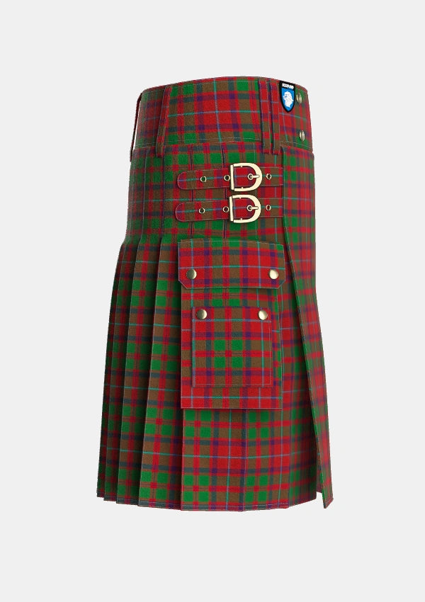 Utility_Shaw_of_Tordarroch_Red_Dress_Tartan_352_kilt_right_image_with_pleated_design_and_adjustable_buckles_for_men