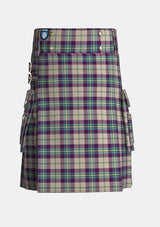 Utility_Shiel_Purple_Tartan_7583_kilt_front_image_with_pleated_design_and_adjustable_buckles_for_men