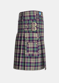 Utility_Shiel_Purple_Tartan_7583_kilt_right_image_with_pleated_design_and_adjustable_buckles_for_men