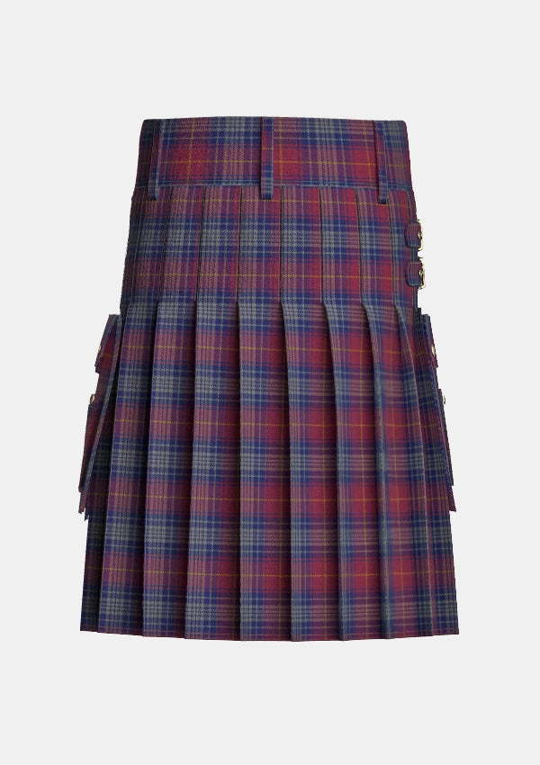 Utility_Shields_J_Family_Tartan_13869_kilt_back_image_with_pleated_design_and_adjustable_buckles_for_men